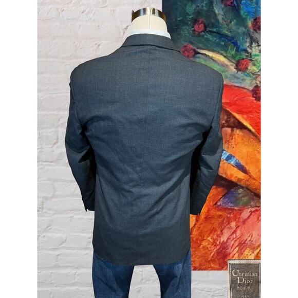 Christian Dior Monsieur Paris 40R Slim Mens Dark Gray Blazer Sport Coat Jacket - Picture 6 of 12